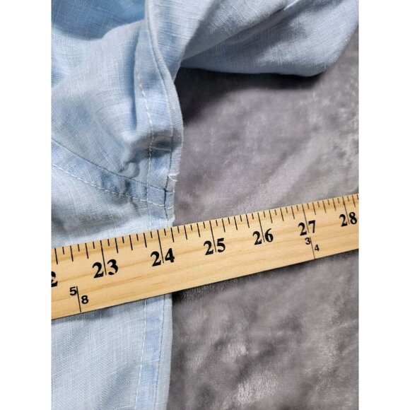 Tommy Bahama Relax Heather light Blue Linen Button-Down Shirt Men's Size Large‎ - Picture 4 of 7